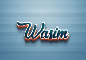 Cursive Name DP: Wasim