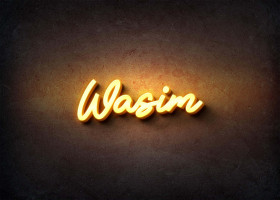 Glow Name Profile Picture for Wasim