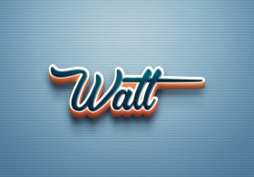 Cursive Name DP: Watt