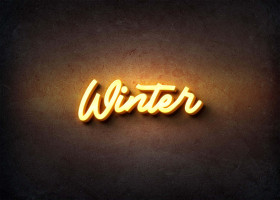 Glow Name Profile Picture for Winter