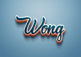 Cursive Name DP: Wong