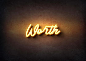 Glow Name Profile Picture for Worth