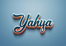 Cursive Name DP: Yahya