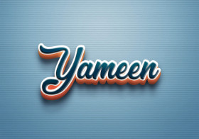 Cursive Name DP: Yameen