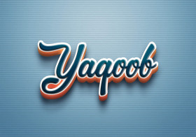 Cursive Name DP: Yaqoob