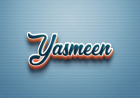 Cursive Name DP: Yasmeen