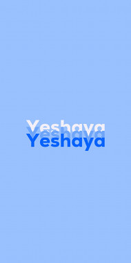 Name DP: Yeshaya