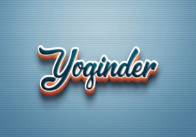 Cursive Name DP: Yoginder