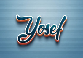 Cursive Name DP: Yosef