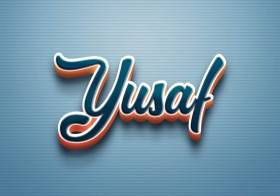 Cursive Name DP: Yusaf