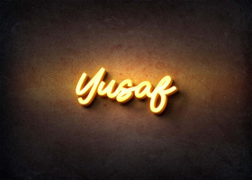 Glow Name Profile Picture for Yusaf