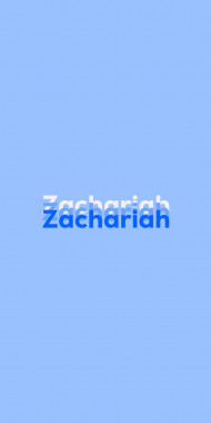 Name DP: Zachariah
