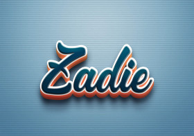 Cursive Name DP: Zadie