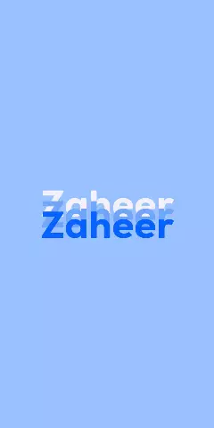 Name DP: Zaheer