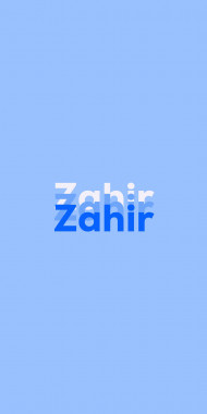 Name DP: Zahir