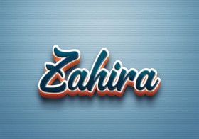 Cursive Name DP: Zahira