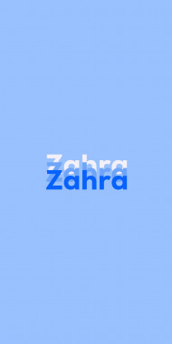 Name DP: Zahra
