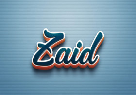 Cursive Name DP: Zaid