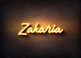 Glow Name Profile Picture for Zakaria