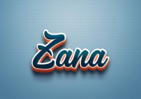 Cursive Name DP: Zana