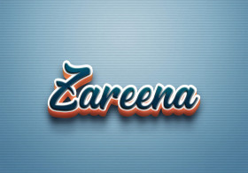Cursive Name DP: Zareena