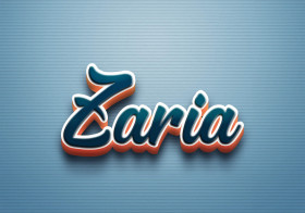 Cursive Name DP: Zaria