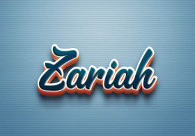 Cursive Name DP: Zariah