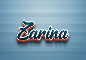 Cursive Name DP: Zarina