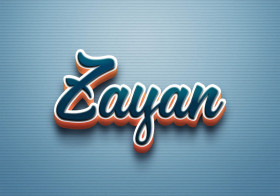 Cursive Name DP: Zayan