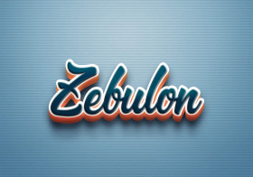 Cursive Name DP: Zebulon