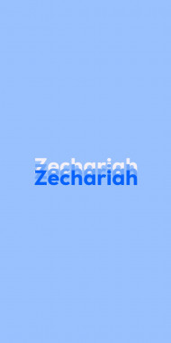 Name DP: Zechariah