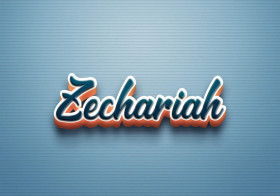Cursive Name DP: Zechariah
