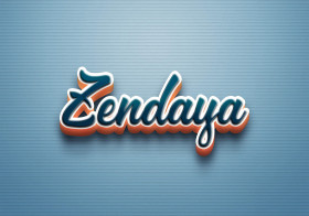 Cursive Name DP: Zendaya