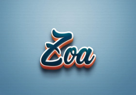 Cursive Name DP: Zoa