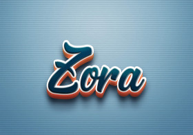 Cursive Name DP: Zora