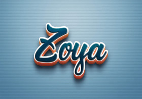 Cursive Name DP: Zoya